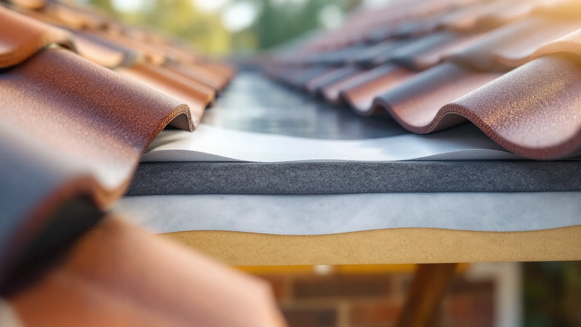 Breathable roofing membrane being fitted under battens on a pitched roof