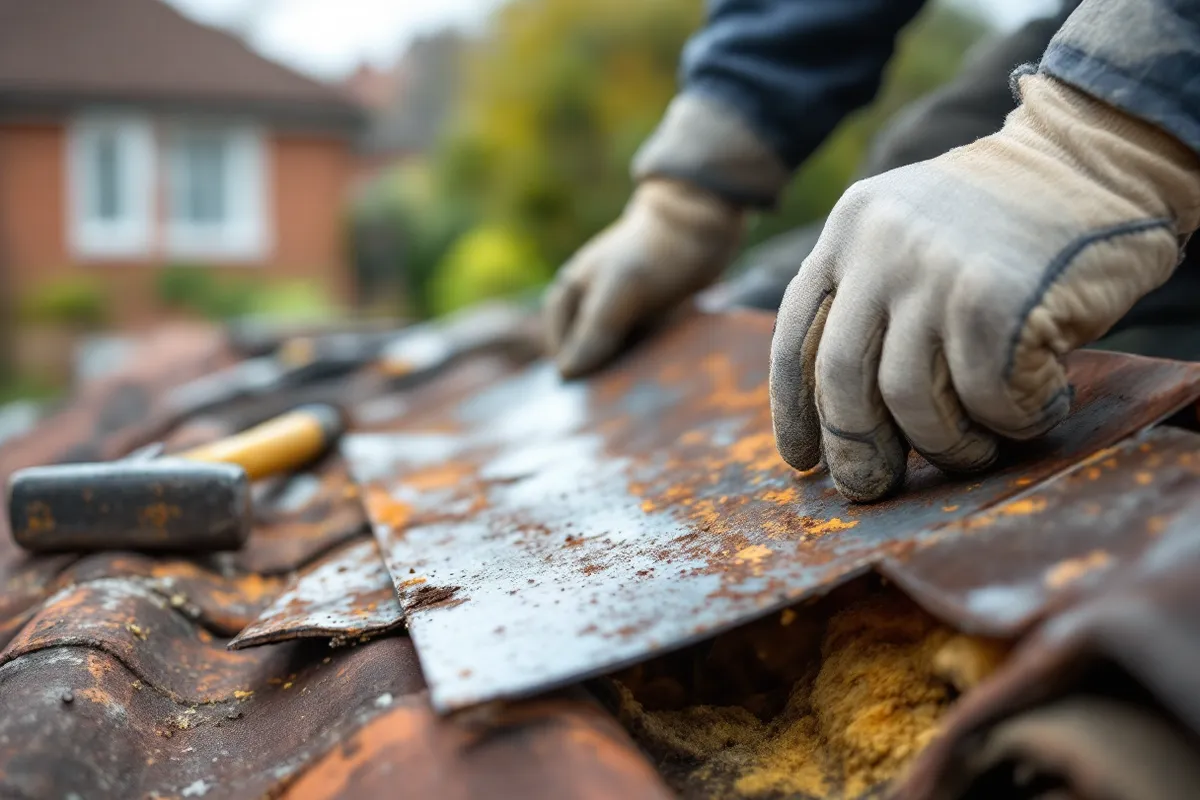 On-site detail photograph supporting Asbestos Roof Removal: Cost & Safe Steps