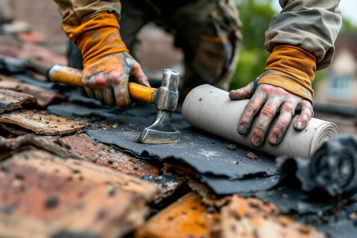 On-site detail photograph supporting Storm Damage Roof Repair & Insurance